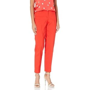 Anne Klein Coral Pink Straight Leg Dress Pants High Rise Size 14